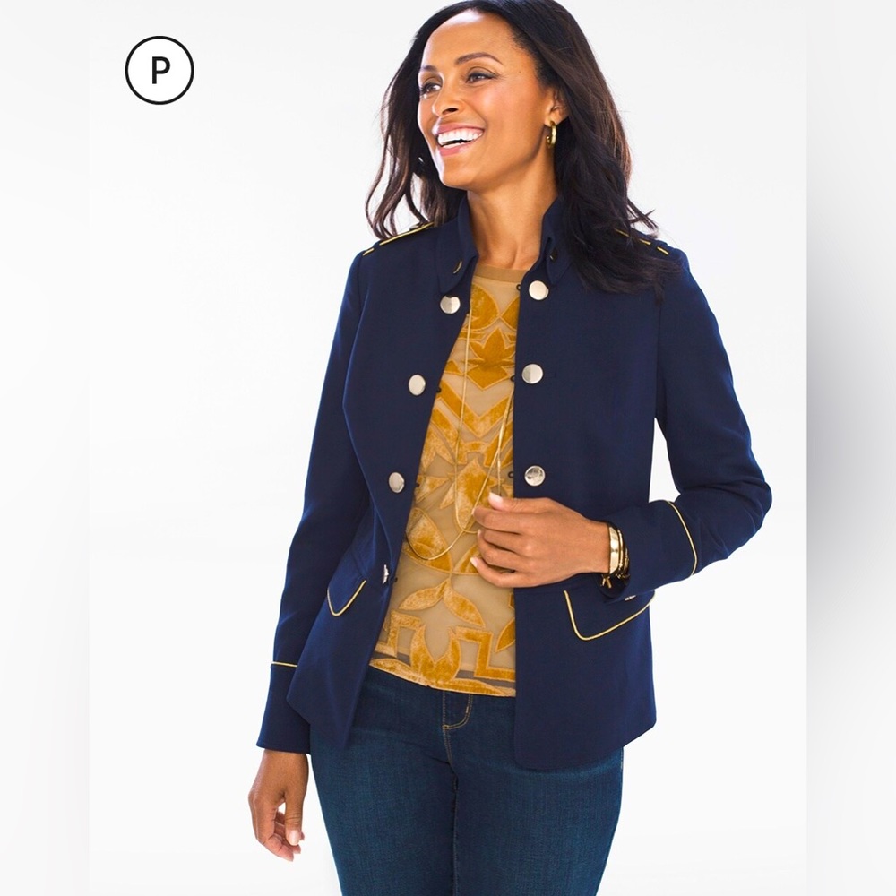 NWT Chico’s Military Button Jacket